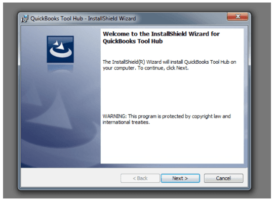 Installation window: QB tool hub