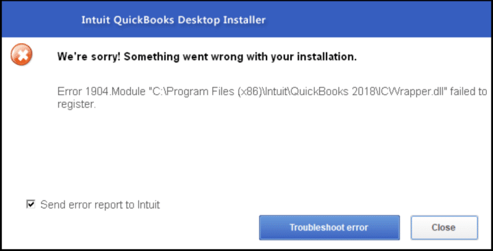 Installation error message: Install diagnostic tool Quickbooks